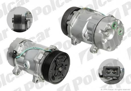 Компрессор кондиционера (новый) Polcar 9550KS1 (фото 1)