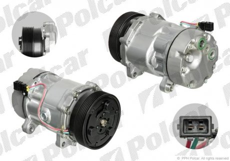 Компрессор кондиционера (новый) Polcar 9550KS2 (фото 1)
