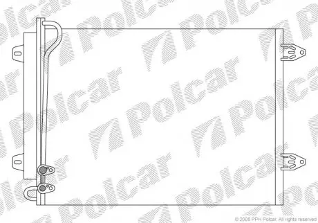 Радиатор кондиционера Polcar 9555K8C1