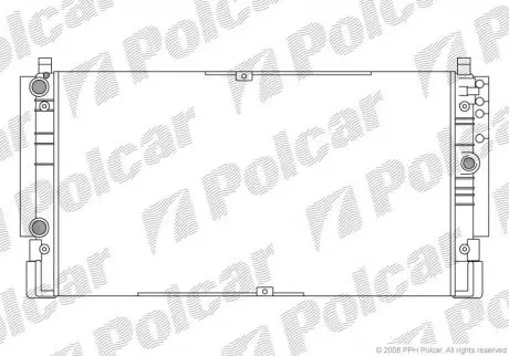 Радиатор основной VW T4 96- Polcar 956608A1