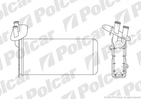 Радiатор пiчки VW T4 1.8-2.8/D 90- Polcar 9566N8-2