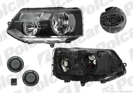 Фара основна | TRANSPORTER (T5),09- Polcar 956909E