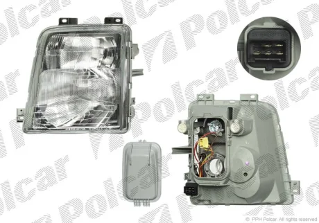 Фара основная | vw LT II, 05.96- Polcar 9571091E