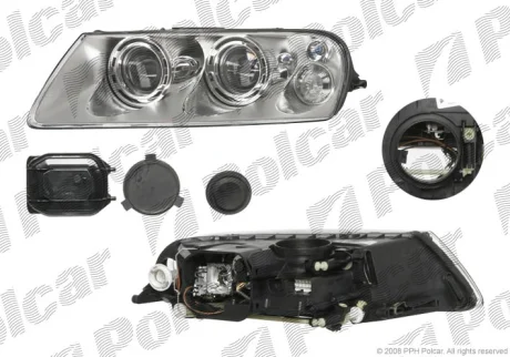 Фара основна | TOUAREG, 03- Polcar 9580101V
