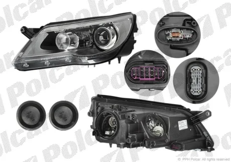 Фара основна | TIGUAN, 09.07-04.11 Polcar 9585101H