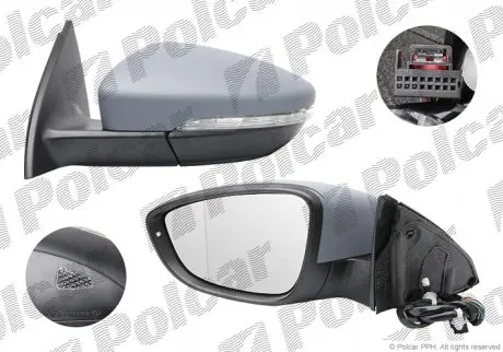 Зеркало наружное Polcar 95D1516M