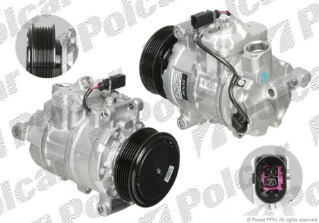 Компресор кондиціонера (новий) | A6 Allroad C6 (4FH), Polcar DCP02037