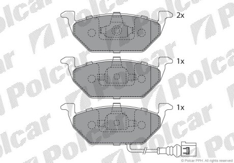 Гальмівні(тормозні) колодки Polcar S700010 (фото 1)