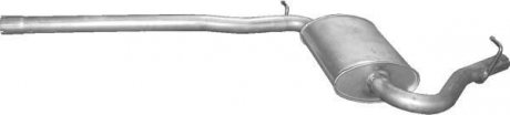 Глушитель, алюм. сталь, середн. часть Audi A4 2.0 12/00-06/08 POLMOSTROW 01.112 (фото 1)