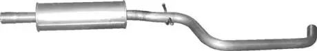 Алюм глушник. сталь, середн. частина Audi A3/Seat Altea/Golf V POLMOSTROW 01.119
