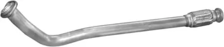 Глушитель, алюм. сталь, передн. часть Mercedes 207D-410D 89-91 POLMOSTROW 13.270