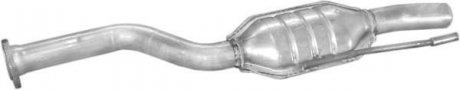 Глушник, алюміній. сталь, середн. частина Mercedes E250-W124 2.5 D sedan 93-95 POLMOSTROW 13.35 (фото 1)