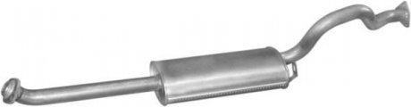 Алюм глушник. сталь, задн. частина Mitsubishi Pajero 2.5 TD 90-96; 3.0 -12V 90-94 LWB POLMOSTROW 14.89