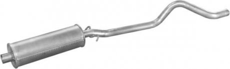 Глушник, алюміній. сталь, середн. частина Opel Kadett E 84-86 1.2S/1.3N/1.3S POLMOSTROW 17.24