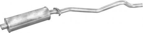 Глушник, алюміній. сталь, середн. частина Opel Kadett 84-91 1.2S/1.3N/1.3S/1.4/1.6 kombi POLMOSTROW 17.25