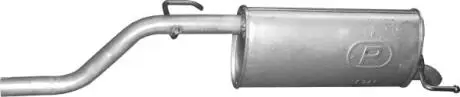 Алюм глушник. сталь, задн. частина Opel Corsa D 1.0i 12V POLMOSTROW 17.341