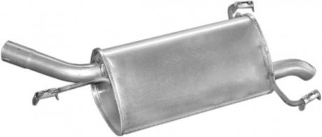 Глушник (задня частина) алюмінійована сталь Opel Corsa C 1.0i POLMOSTROW 17.531