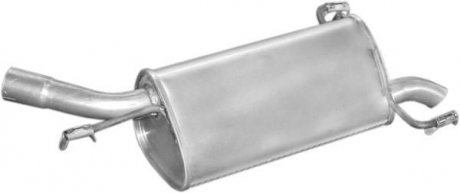 Глушник (задня частина) алюмінійована сталь Opel Corsa C 1.2i (00-) POLMOSTROW 17.543 (фото 1)