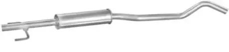 Алюм глушник. сталь, середн. частина Opel Corsa C 1,2i-16V 09/00 - POLMOSTROW 17.560