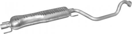 Резонатор (средняя часть) алюминизированная сталь Opel Zafira 2.0D, 2.0D (99-05) POLMOSTROW 17.611