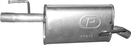 Глушитель, алюм. сталь, задн. часть Opel Meriva A 1.3 CDTi/1.7 DTi POLMOSTROW 17.643 (фото 1)