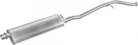 Глушник, алюміній. сталь, середн. частина Peugeot 406 2.0 -16V 99 -03 POLMOSTROW 19.192 (фото 1)