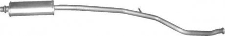 Глушитель алюм. сталь, средн. часть Peugeot 206 1.6i-16V 10/00-10/05 POLMOSTROW 19.19