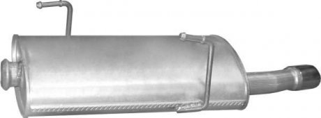 Алюм глушник. сталь, задн. частина Peugeot 206 2.0i-16V 99-07, 206 CC 2.0i-16V 00-07 POLMOSTROW 19.507