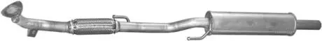 Глушитель, алюм. сталь, передн. часть, 1.2i, hatcback, Seat Ibiza, Skoda Roomste POLMOSTROW 2373