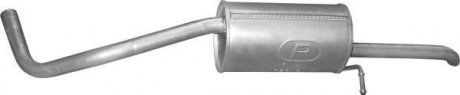 Глушитель (задняя часть) алюминизированная сталь Skoda Fabia 1.2i (05-07), 1.2 (06-10) POLMOSTROW 24.13