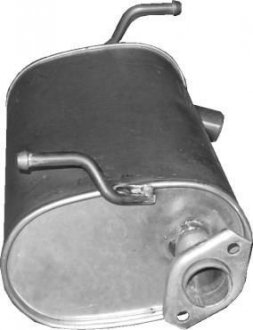 Глушитель алюм. сталь, задн. часть Suzuki Jimny 1.3i 16V 4X2+4X4 10/98-07/04 POLMOSTROW 25.55 (фото 1)
