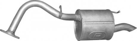 Глушитель (задняя часть) алюминизированная сталь Toyota Yaris 1.0i (05-) POLMOSTROW 26.02 (фото 1)