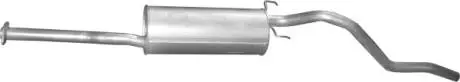 Глушник, алюміній. сталь, задн. частина Toyota Hi-Lux / VW Taro 2.4 Diesel POLMOSTROW 26.261