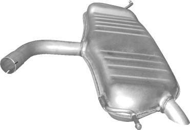 Глушник (задня частина) алюмінійована сталь VW Touran 1.6 (03-08) POLMOSTROW 30.150