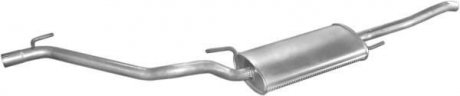 Глушник (задня частина) алюмінійована сталь VW Vento 1.4-1.8 (93-98) POLMOSTROW 30.182