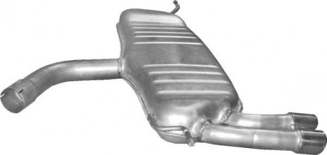 Глушитель алюм. сталь, задн. часть VW Golf V 2.0 GTi 10/04-02/09 POLMOSTROW 30.613