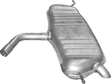Глушитель алюм. сталь, задн. часть VW Golf V 1.4i/1.4 FSi Golf V Plus POLMOSTROW 30.614