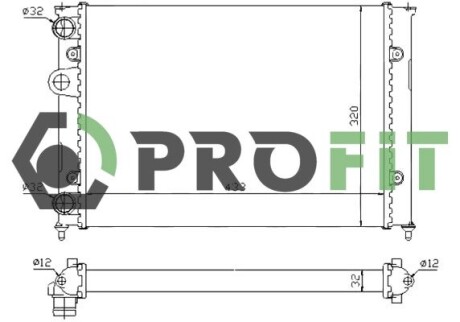 Радиатор охлаждения PROFIT 1740-0014