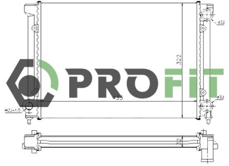 Радіатор охолоджування PROFIT 1740-0015 (фото 1)