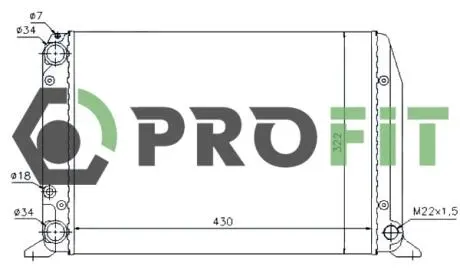 Радіатор охолоджування PROFIT 1740-0022