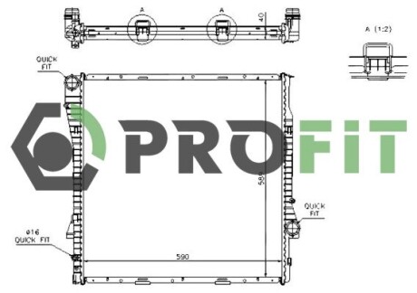 Радіатор охолоджування PROFIT 1740-0066