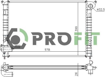 Радиатор охлаждения PROFIT 1740-0078