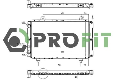 Радиатор охлаждения PROFIT 1740-0083