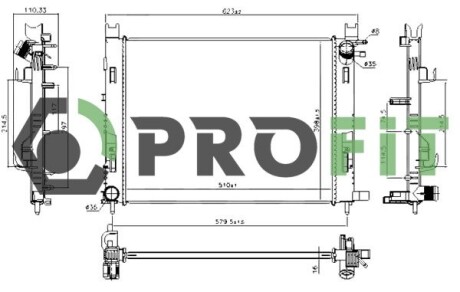 Радиатор охлаждения PROFIT 1740-0177