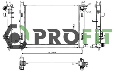 Радиатор охлаждения PROFIT 1740-0180