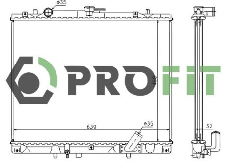 Радиатор охлаждения PROFIT 1740-0284