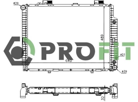 Радиатор охлаждения PROFIT 1740-0305 (фото 1)