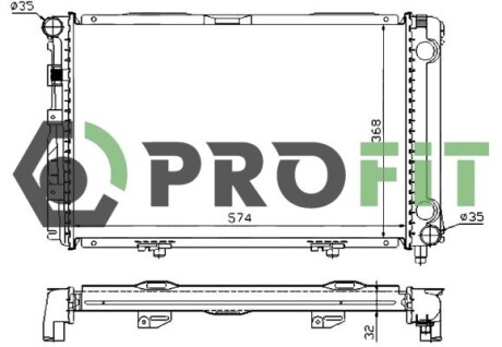 Радиатор охлаждения PROFIT 1740-0309