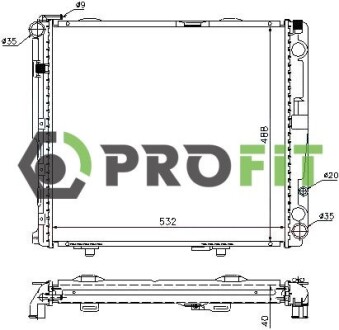 Радіатор охолоджування PROFIT 1740-0321 (фото 1)