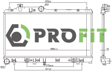 Радиатор охлаждения PROFIT 1740-0358